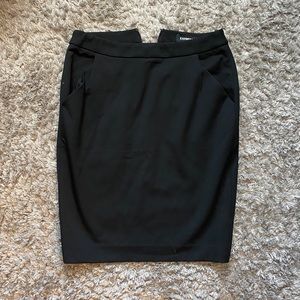 Express Black pencil skirt with pockets but